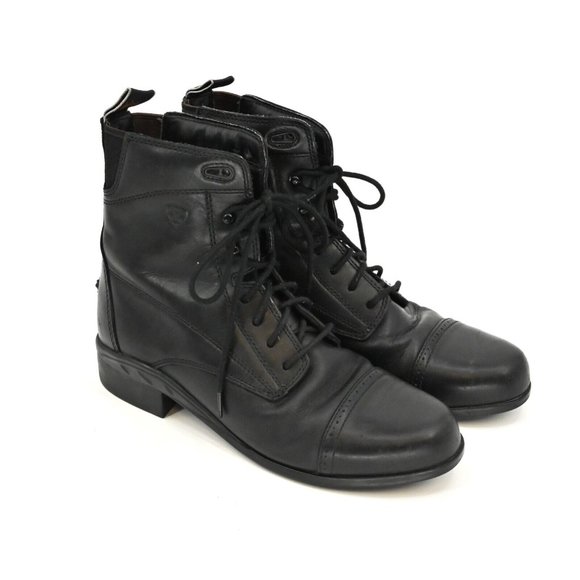 Ariat Other - ARIAT Childrens Performer III Paddock Riding Boots Black Leather Combat Size 4